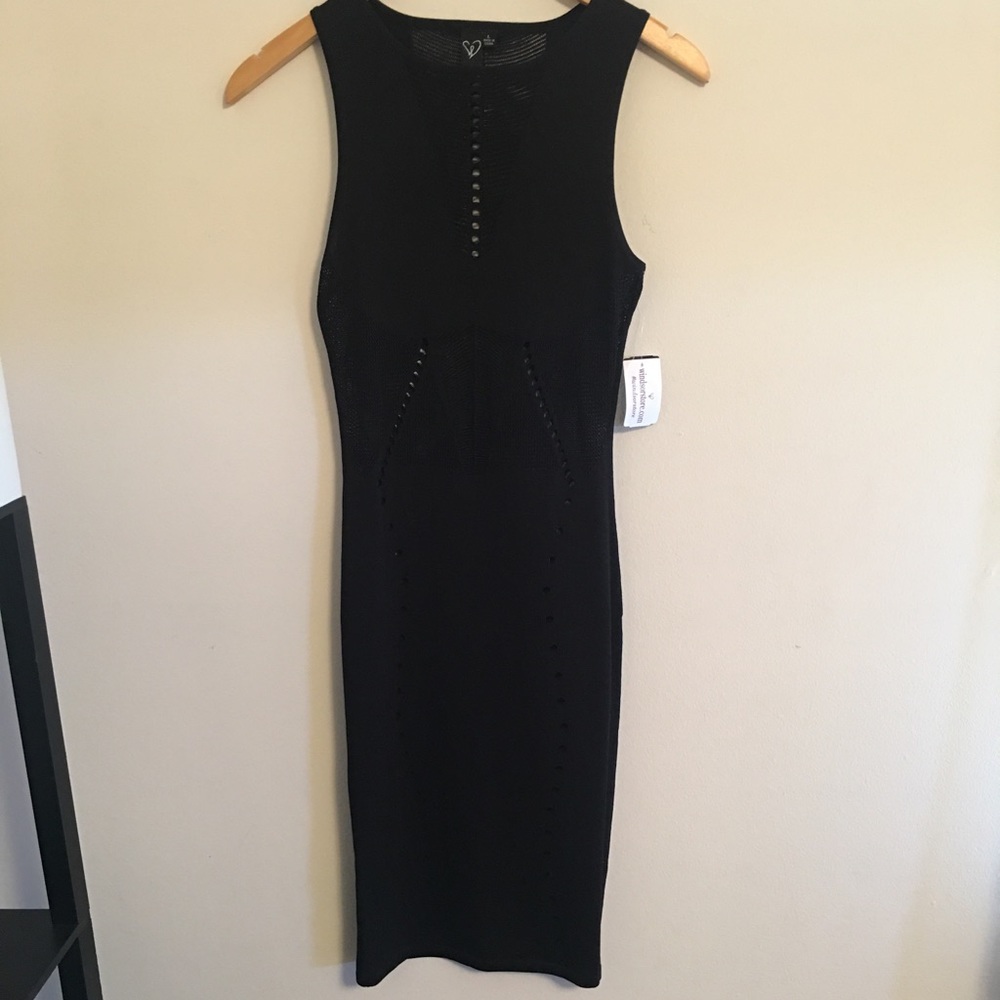 Windsor black dress with see thru